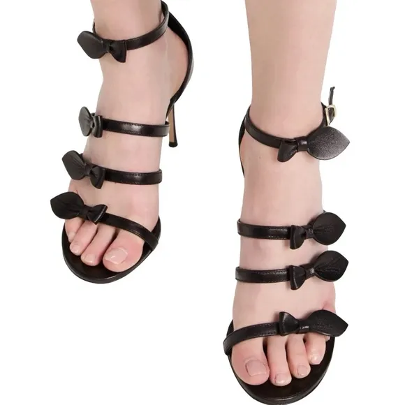 NWT Marion Parke Marguerite Luxury Comfort Sandal Black w/ Dust Bag and Box