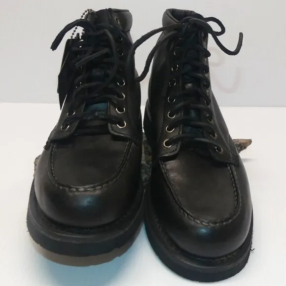 NWT Mens Harley Davidson Beau Riding all black leather moc toe riding boots sz 8