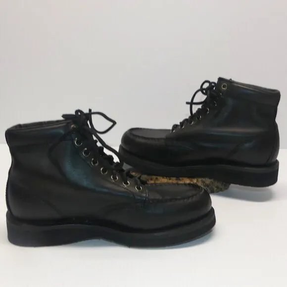 NWT Mens Harley Davidson Beau Riding all black leather moc toe riding boots sz 8