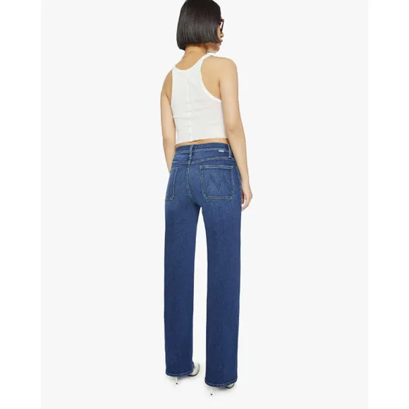 NWT Mother PETITES The Lil Patch Pocket Rambler Zip Sneak Jeans Sz 25 #7G501