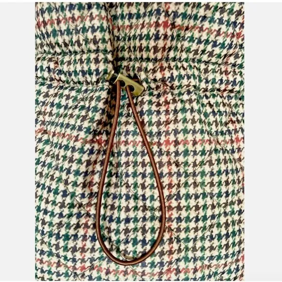 NWT! NEW! LAUREN RALPH LAUREN QUILTED HOODED PUFFER JACKET HOUNDSTOOTH WOMENS XS
