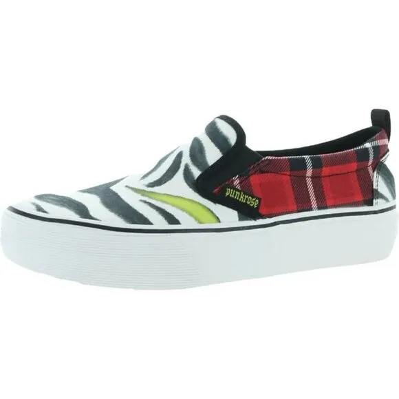 NWT NIB SKECHERS PUNKROSE Volt'd-Anything Goes Slip On Loafers Zebra Size 7.5