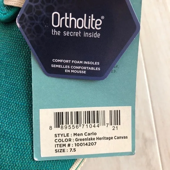 NWT (NoBox) Mens Toms Carlo Heritage Teal Sneakers