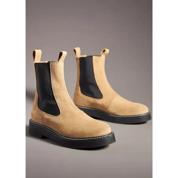NWT Pilcro Tan Leather Stitch Boots - 38 EU (7.5-8.0 US)