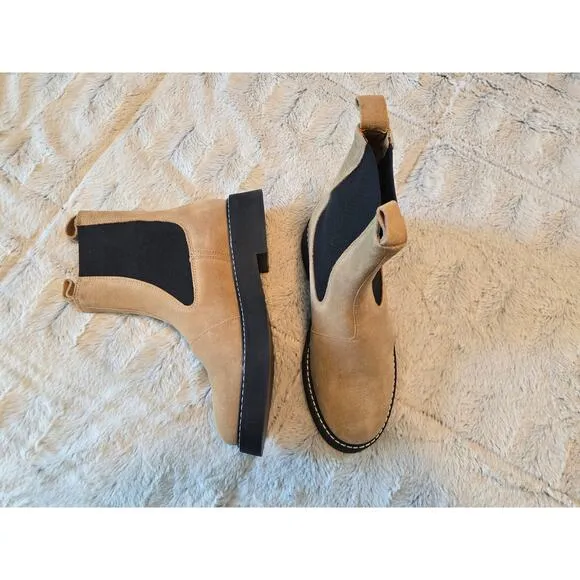 NWT Pilcro Tan Leather Stitch Boots - 38 EU (7.5-8.0 US)