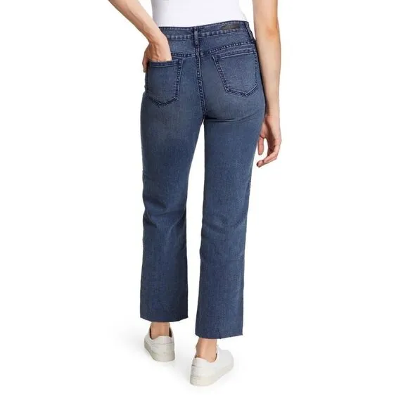 NWT Social Standard by Sanctuary High Rise Crop Raw Hem Straight Jean, Hopewell