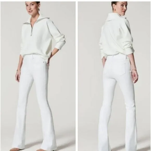 NWT SPANX Flare White Jeans Reflect Your Style!  Size Large $ 148.00