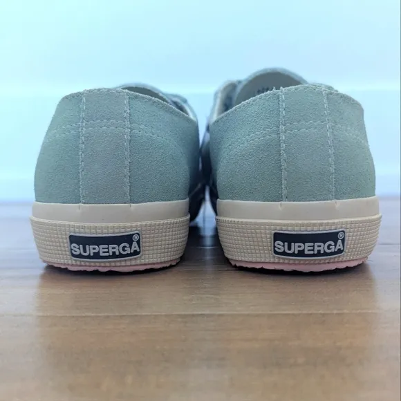 NWT! Superga Mint Suede Leather Canvas Lined Sneakers - Size 7.5 / Euro 38