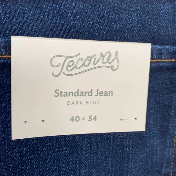 NWT Tecovas Standard Jean in Dark Blue Wash 40x34