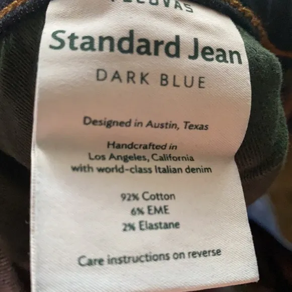 NWT Tecovas Standard Jean in Dark Blue Wash 40x34