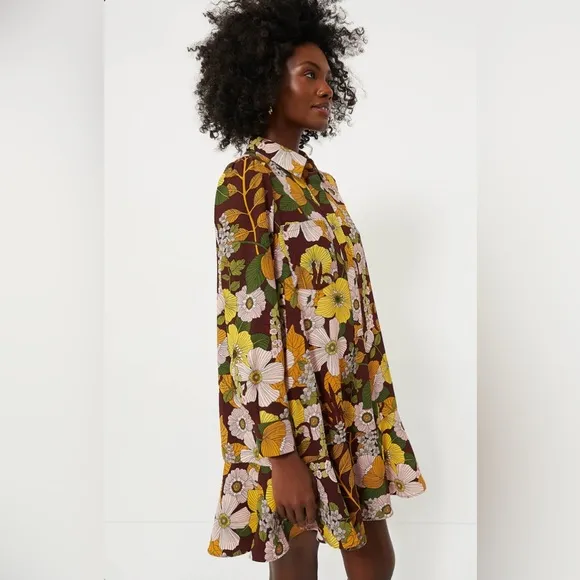 NWT Tuckernuck Fall Florals Crepe Callahan Shirt Dress