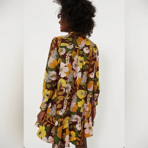NWT Tuckernuck Fall Florals Crepe Callahan Shirt Dress