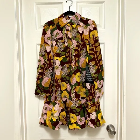 NWT Tuckernuck Fall Florals Crepe Callahan Shirt Dress