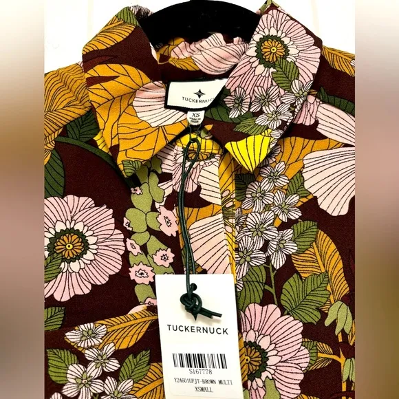 NWT Tuckernuck Fall Florals Crepe Callahan Shirt Dress