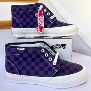 NWT Vans Vault Chukka LX Mid Rise in Checkerboard Canvas purple midrise sneakers