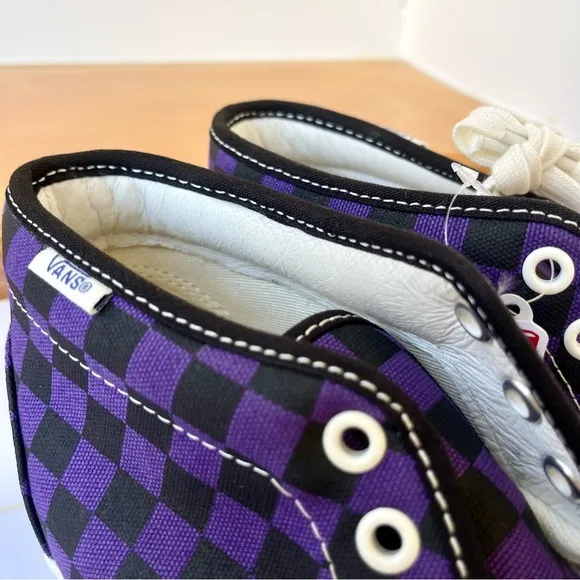 NWT Vans Vault Chukka LX Mid Rise in Checkerboard Canvas purple midrise sneakers
