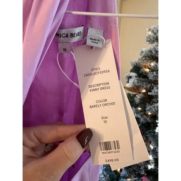 NWT Veronica Beard Kinny Halter Dress Lilac size 10