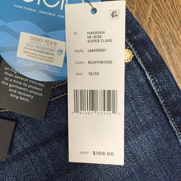NWT Women's LIVERPOOL Hannah Super Flare Jeans in‎ Bluffwood Hi-Rise- Size 10/30