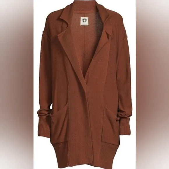 NWT❤️‍🔥$168 Free People Oversized Chestnut Desert Cardigan 🌎 Blazer Silhouette