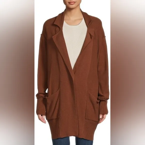 NWT❤️‍🔥$168 Free People Oversized Chestnut Desert Cardigan 🌎 Blazer Silhouette