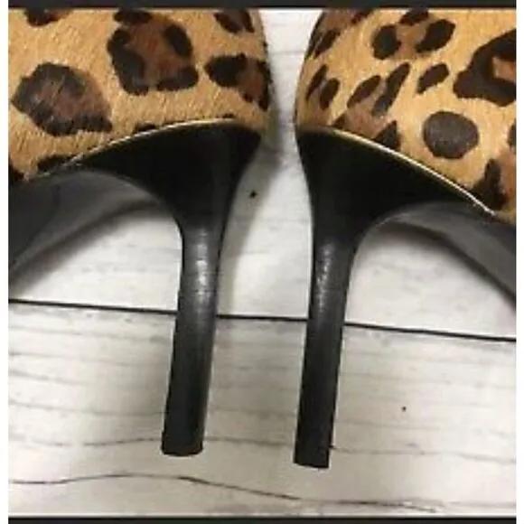 NWT Lauren Ralph Lauren Leopard Calf Hair/Black Suede Boots