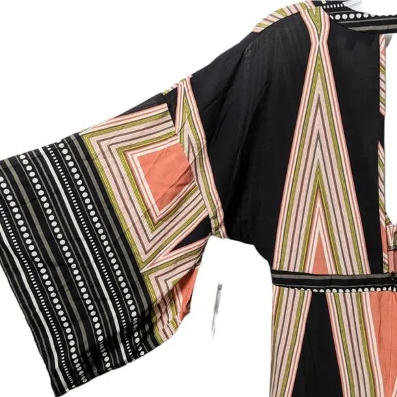 NWT LULUS Montecito Black Print Maxi Dress S