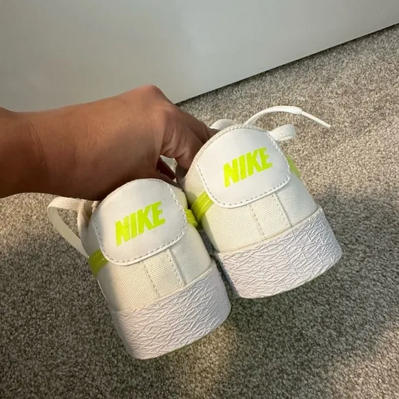 NWTs!  NIKE Blazer Low Sneakers - White and Neon - Kids Size 3.5