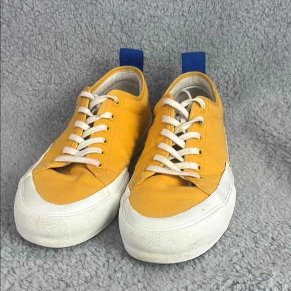 Obra Size 10 Vibrant Yellow and White Sneakers with Canvas Upper