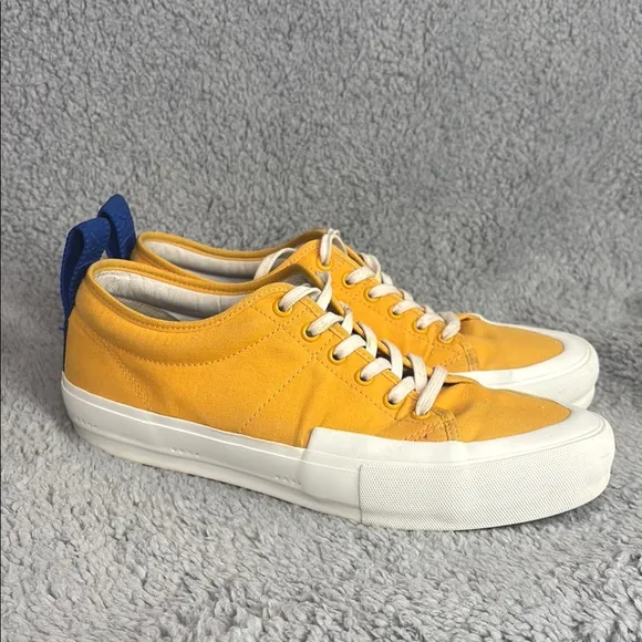 Obra Size 10 Vibrant Yellow and White Sneakers with Canvas Upper
