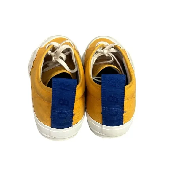 Obra Size 10 Vibrant Yellow and White Sneakers with Canvas Upper