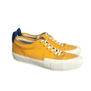 Obra Size 10 Vibrant Yellow and White Sneakers with Canvas Upper