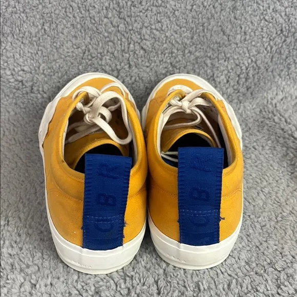 Obra Size 10 Vibrant Yellow and White Sneakers with Canvas Upper