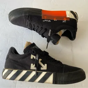 Off White c/o Virgil Abloh black canvas vulcanized sneakers 2013