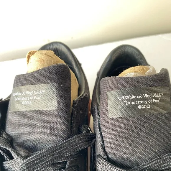 Off White c/o Virgil Abloh black canvas vulcanized sneakers 2013