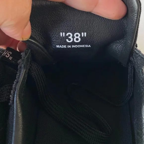 Off White c/o Virgil Abloh black canvas vulcanized sneakers 2013