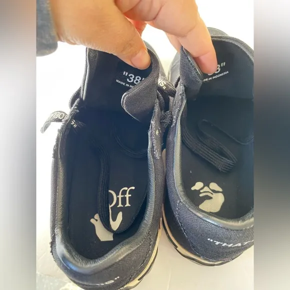 Off White c/o Virgil Abloh black canvas vulcanized sneakers 2013