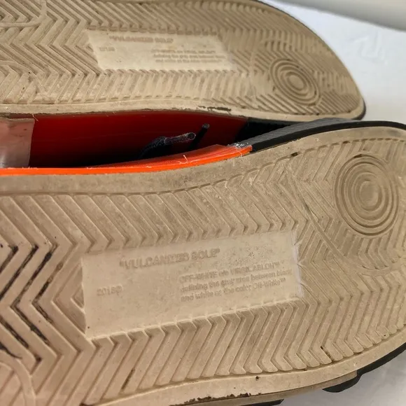 Off White c/o Virgil Abloh black canvas vulcanized sneakers 2013