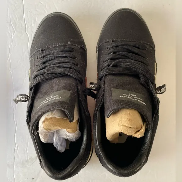 Off White c/o Virgil Abloh black canvas vulcanized sneakers 2013
