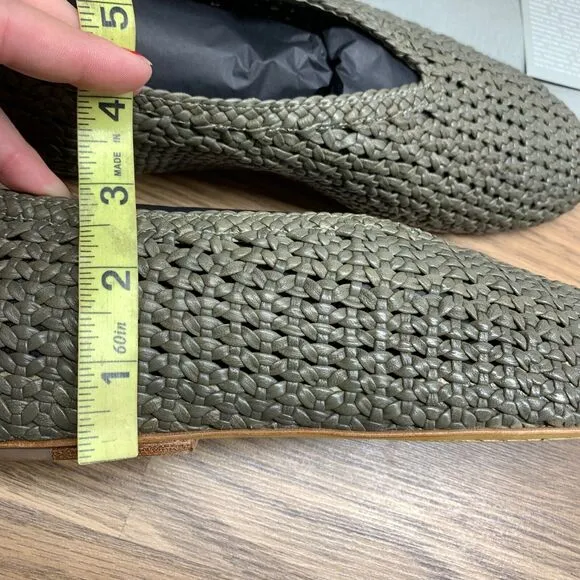 Officine Creative Bessie Weave Slip On Flat Loafers In Conifer Size EU 41 US 11