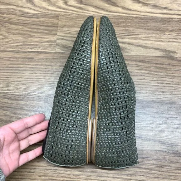 Officine Creative Bessie Weave Slip On Flat Loafers In Conifer Size EU 41 US 11