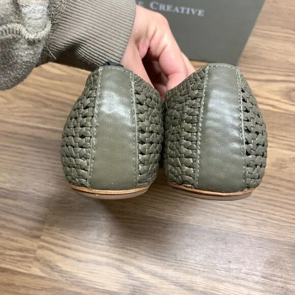 Officine Creative Bessie Weave Slip On Flat Loafers In Conifer Size EU 41 US 11