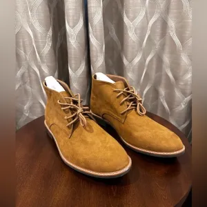 Old Navy Men's Chukka Boots Suede Faux Leather Lace Up Desert Oxford Size 12