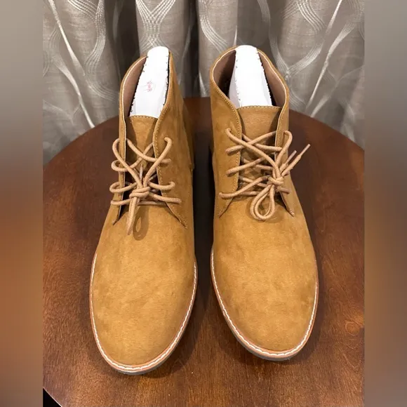 Old Navy Men's Chukka Boots Suede Faux Leather Lace Up Desert Oxford Size 12