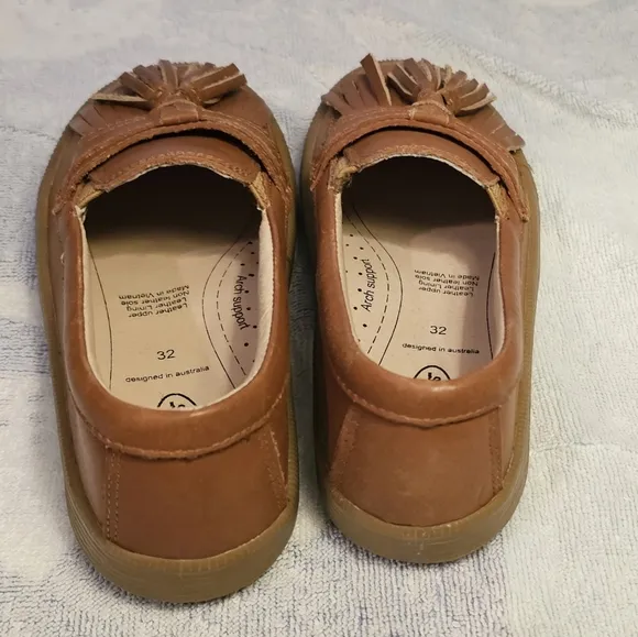 OLD SOLES Loafers Dress Shoes Tan Tassels Kiltie Unisex Little Kids Size 1 NEW