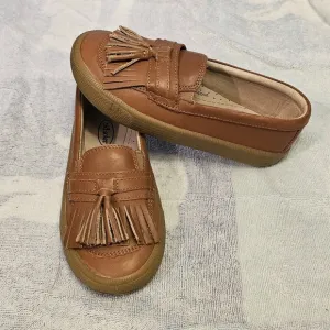 OLD SOLES Loafers Dress Shoes Tan Tassels Kiltie Unisex Little Kids Size 1 NEW