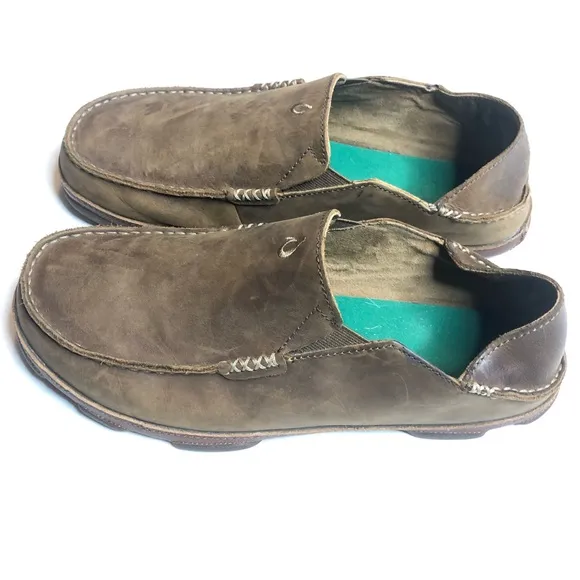 Olukai amplia Ray toffee slip on loafers shoes