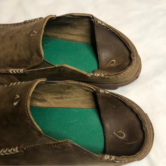Olukai amplia Ray toffee slip on loafers shoes