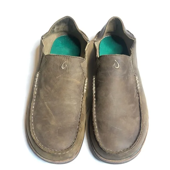 Olukai amplia Ray toffee slip on loafers shoes