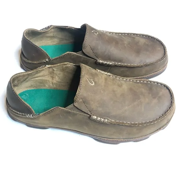 Olukai amplia Ray toffee slip on loafers shoes
