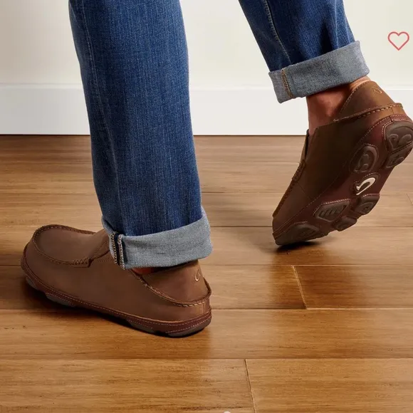 Olukai amplia Ray toffee slip on loafers shoes